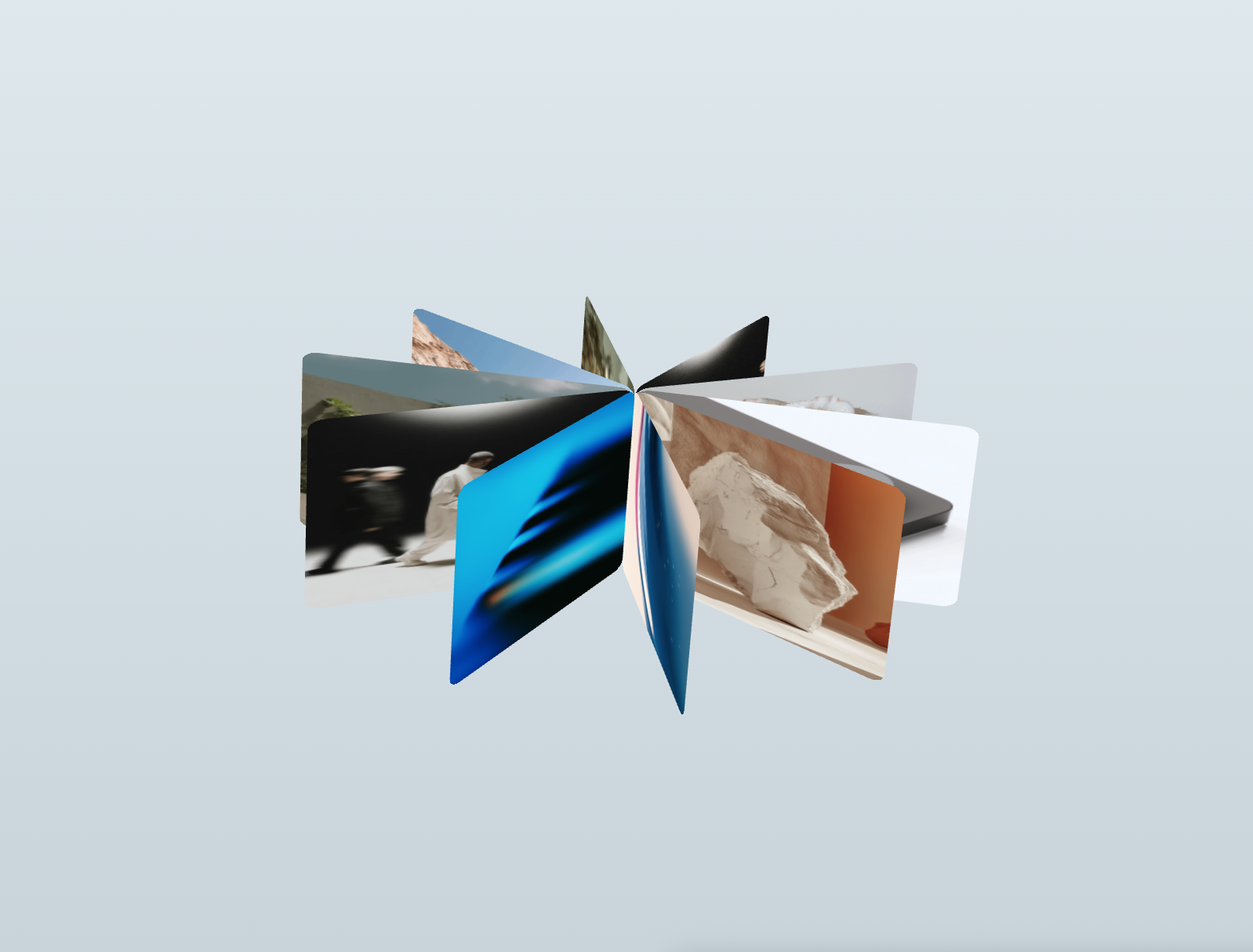 Threejs Radial Carousel - Image & Video Gallery