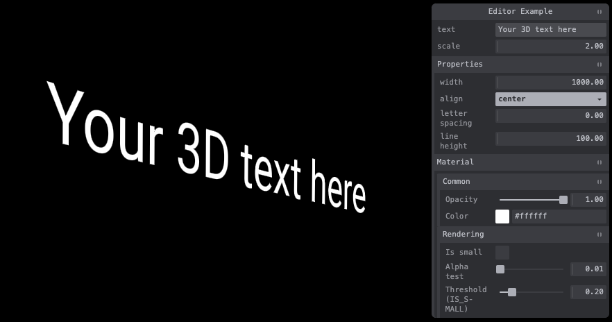 Three MSDF Text